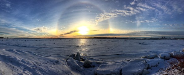 soleil en hiver