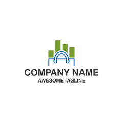 Fototapeta premium finance statistic shopping logo