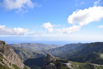 Obraz na płótnie Canvas Mount Teide (Tenerife) from La Gomera, Spain