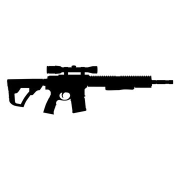 Assault rifle vector