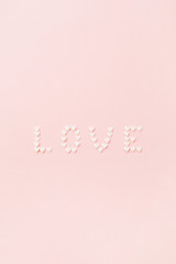 Valentine's Day composition. Word 