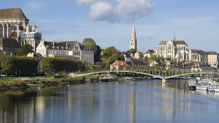 Fototapeta na wymiar Auxerre Burgundy France