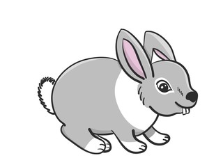 Fototapeta na wymiar Cute illustration of funny bunny