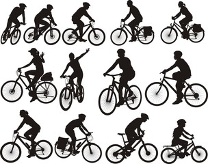 bike silhouettes - cycling icon