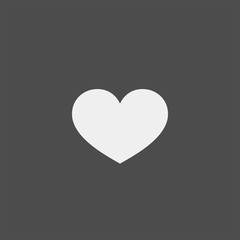 Heart flat vector icon	