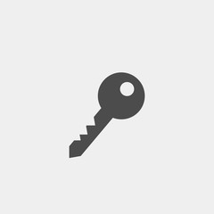 Key flat vector icon