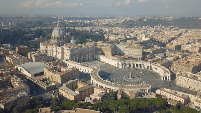 Aerial view of Vatican city at day time
