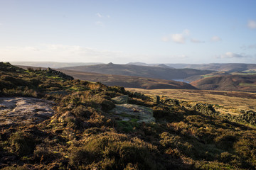 View from Stanage Edge to Ladybower Reservoir, Peak District