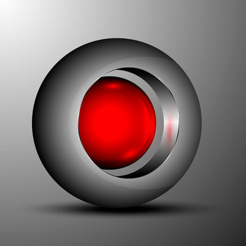 Vector illustration of gray circle