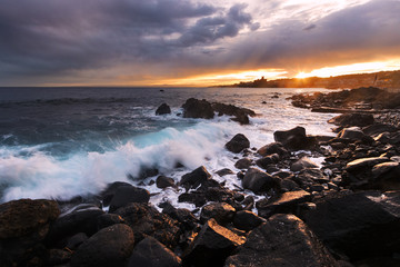 Sicily: acicastello at sunset