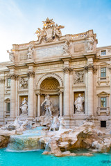 Fototapeta na wymiar La fontaine de Trévi à Rome