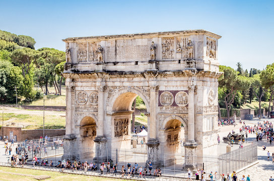 L'Arc de Triomphe de Constantin à Rome