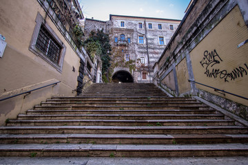 Fototapeta na wymiar Narrow streets of old Rome, Italy