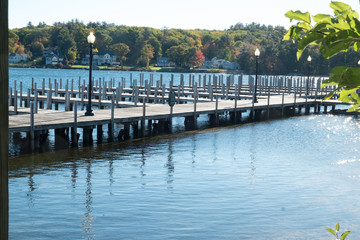 Fototapeta na wymiar New Hampshire empty docks