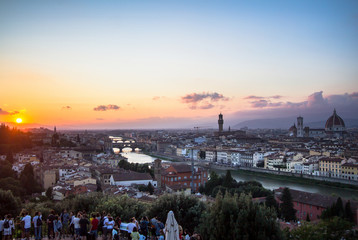 View of the Florence at sunset, Italy