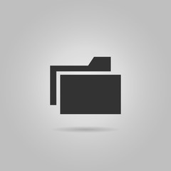 Folder Icon in trendy flat style isolated on grey background, for your web site design, app, logo, UI. Vector illustration, EPS10.
