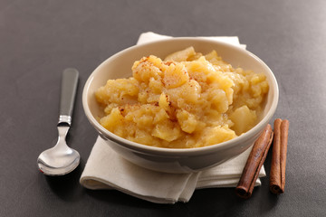 apple sauce and cinnamon