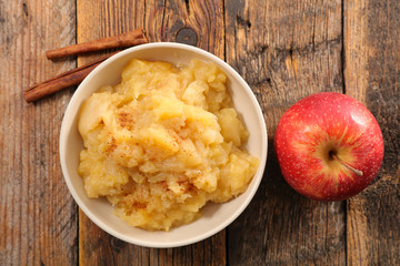 apple sauce and cinnamon