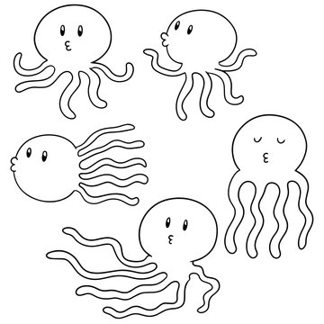 vector set of squids