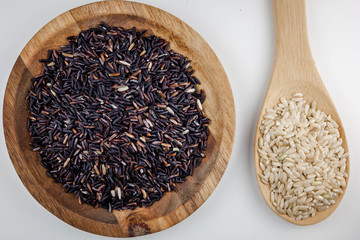 Rice Varieties for healthy - black and brown rice