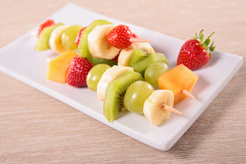 fresh fruit skewer