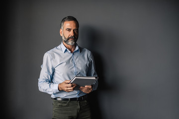Studio portrait of business man