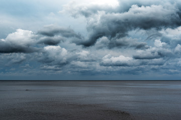 Clouds over gulf of Riga, Baltic sea.