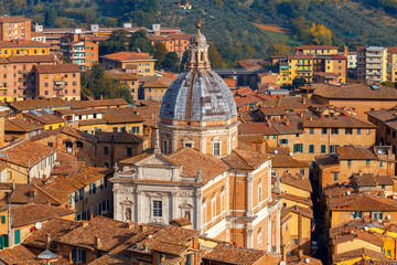 Fototapeta premium Siena. Aerial view of the city.