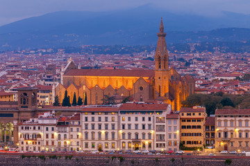 Obraz premium Florence. Church of Santa Croce.