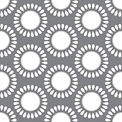 Seamless pattern with doodle circles