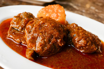 Beef curry prepared Burmese style