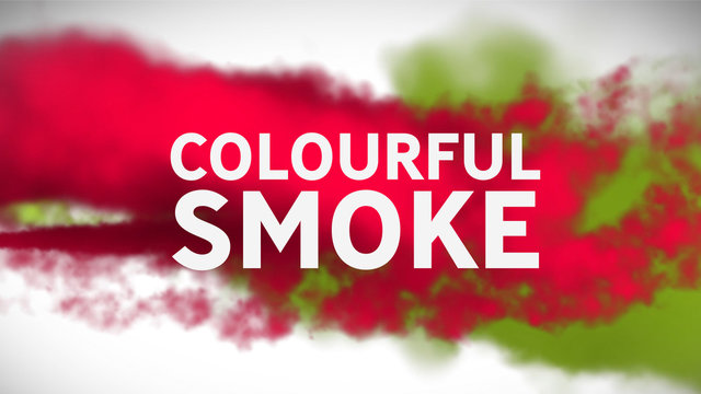 Colorful Smoke Text Reveal Title