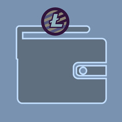 litecoin cryptocurrency icon vector design