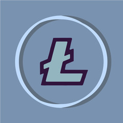 Obraz premium litecoin cryptocurrency icon vector design