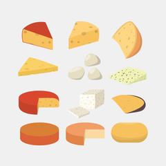 Different cheese set.