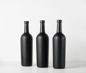 Wine bottle on background - Mock-up