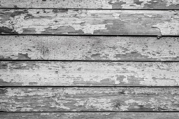 Old wooden rural surface - black and white board, rustic background