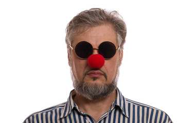 man with a red nose, Red Nose Day