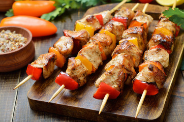 Grilled chicken kebabs