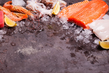 Seafood on the ice