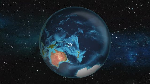 Earth Zoom In - Noum&eacute;a, New Caledonia