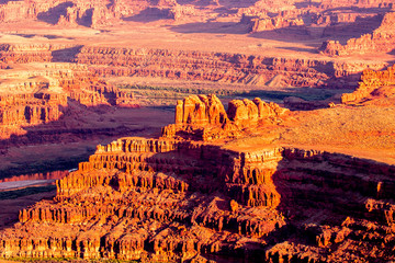 View of canyons and rock formations in southwest Utah