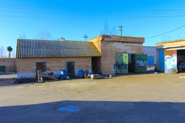 Premises of a destroyed and plundered milk production plant. The raiders seized the factory. Vandalism. Ukraine, January 2018.