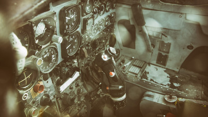 Cockpit From An Old Jet Plane