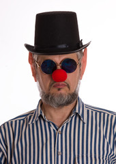 man with a red nose, Red Nose Day