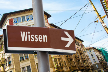 Obraz premium Schild 223 - Wissen