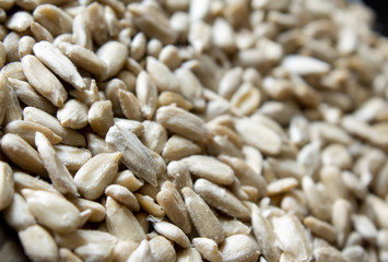 Peeled sunflower seeds background