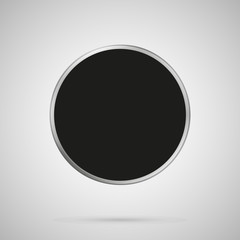 Fototapeta premium Abstract round metal texture black template