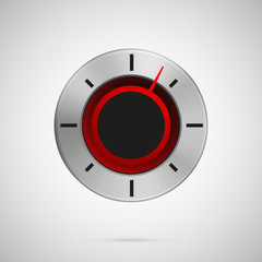 Abstract Round Metal Texture Red Tuner