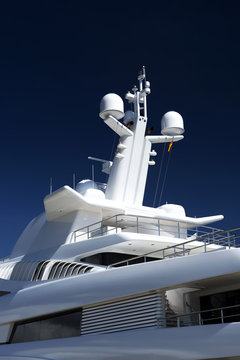 Fototapeta Detail of modern luxury yacht